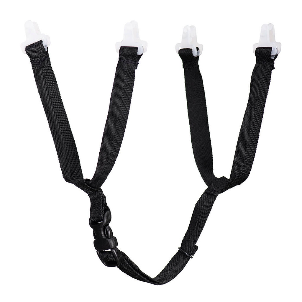 Sottogola 4 punti per elmetto Work Safe (conf. 5 pz) – Nero