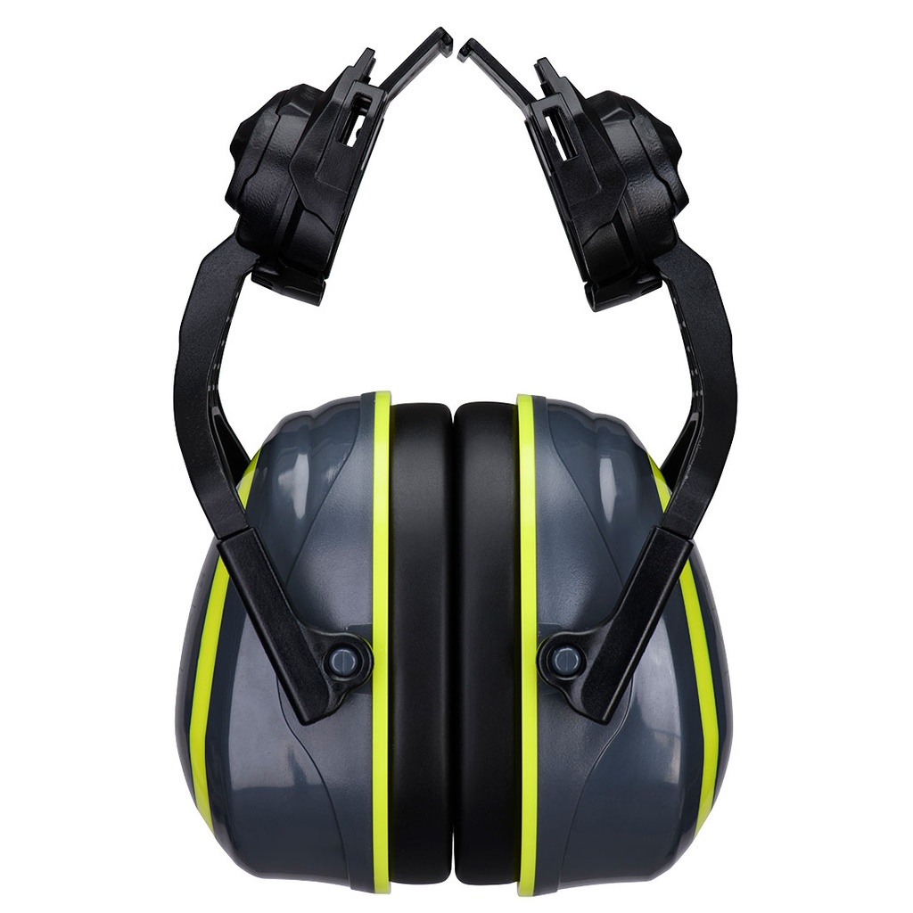 Cuffie antirumore per elmetto HV Extreme media attenuazione senza metallo – Grigio/giallo
