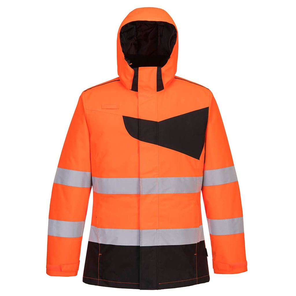 Giacca invernale alta visibilità PW2 classe 3 – Arancione/nero