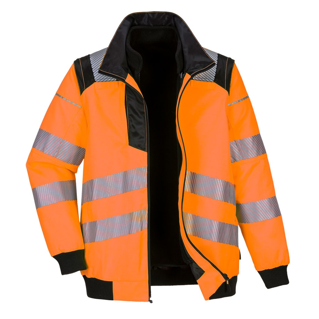 Giubbotto pilot 3 in 1 alta visibilità PW3 classe 3 – Arancione/nero