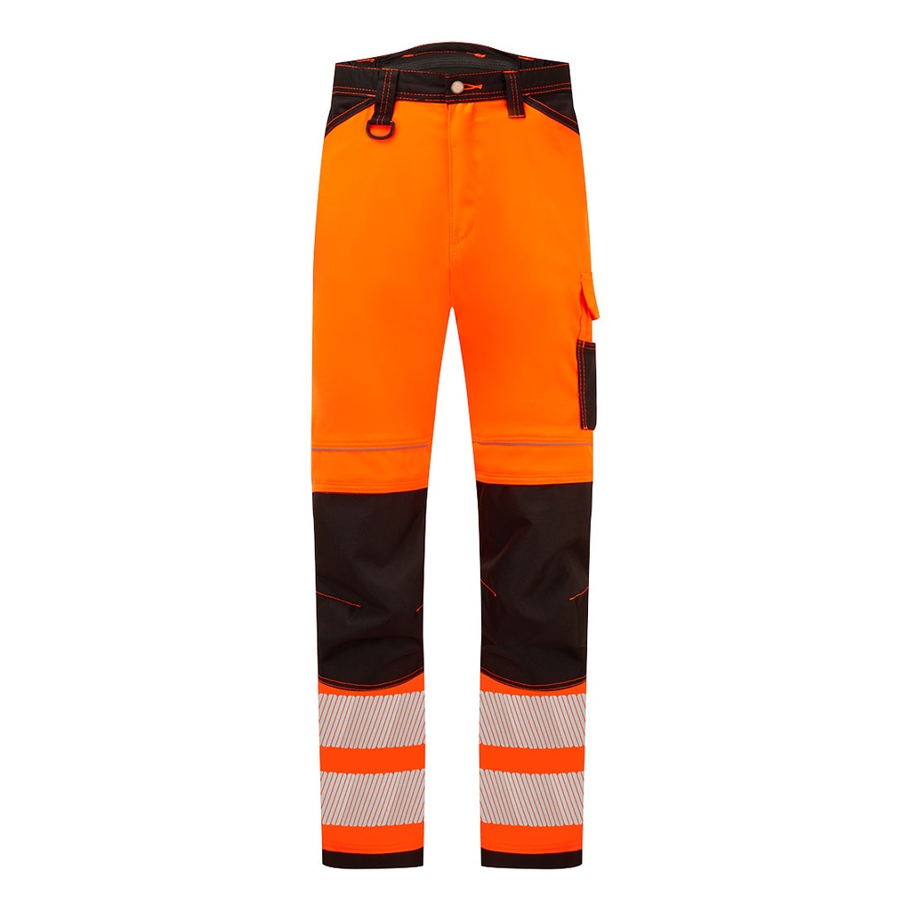 Pantaloni da lavoro elasticizzati leggeri alta visibilità PW3 classe 2 – Arancione/nero