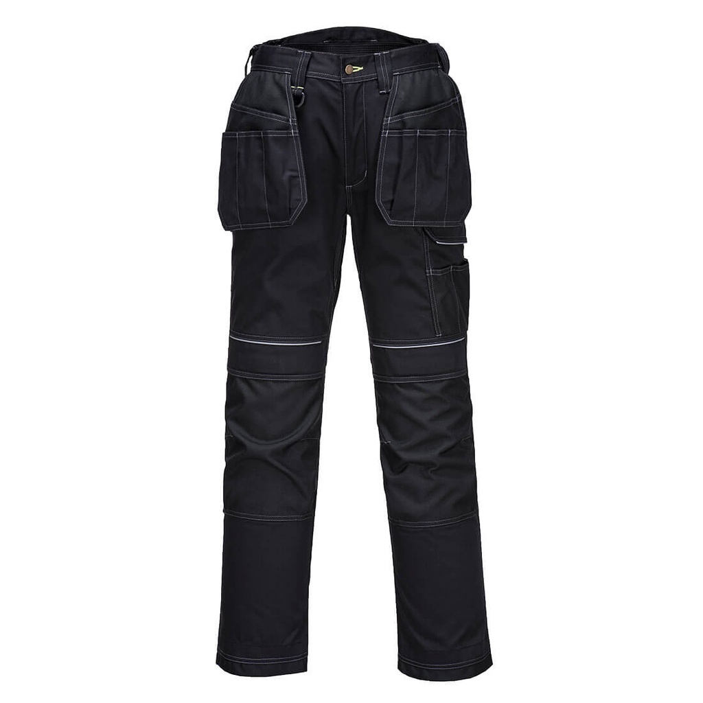 Pantaloni da lavoro elasticizzati PW3 con tasche holster – Nero