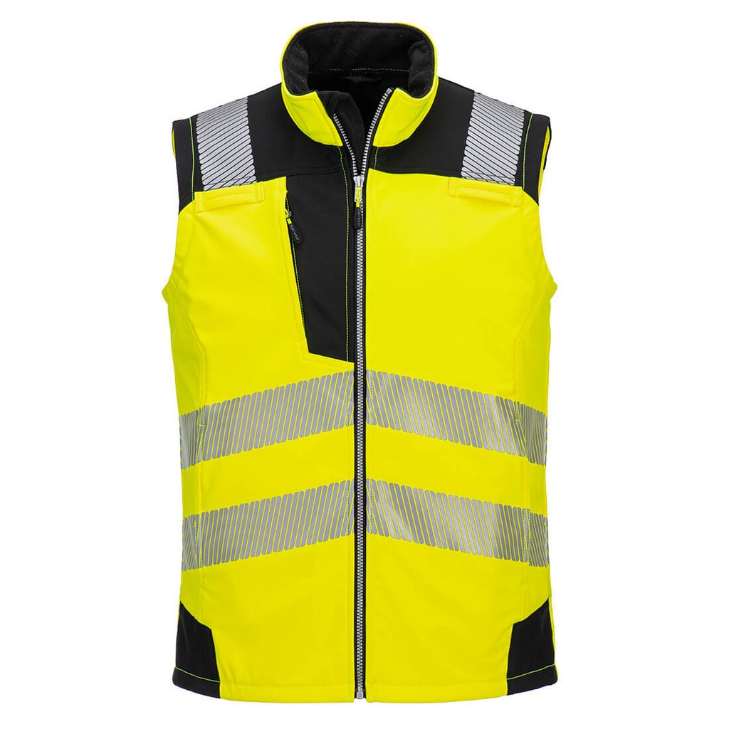 Gilet softshell alta visibilità PW3 (3L) classe 1/2 – Giallo/nero
