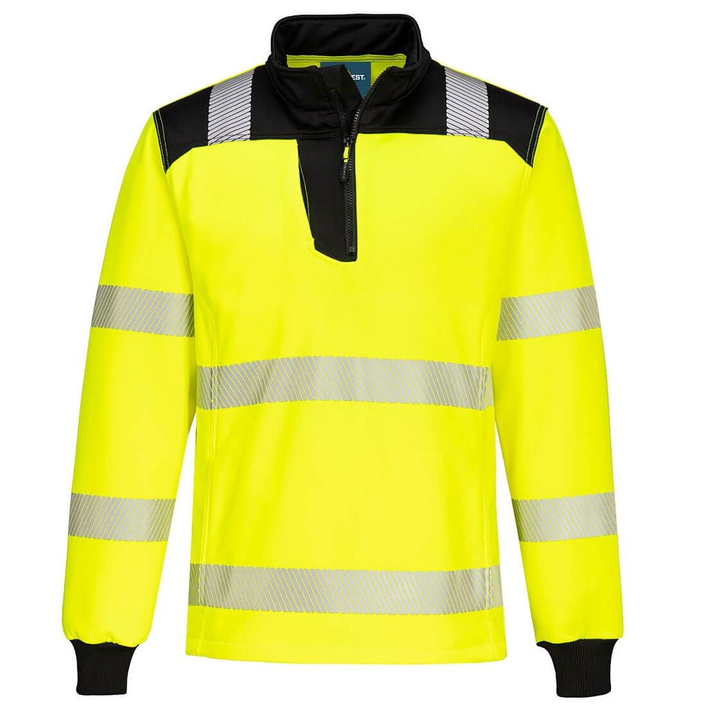 PW3 Hi-Vis 1/4 Zip Sweatshirt – Giallo/nero