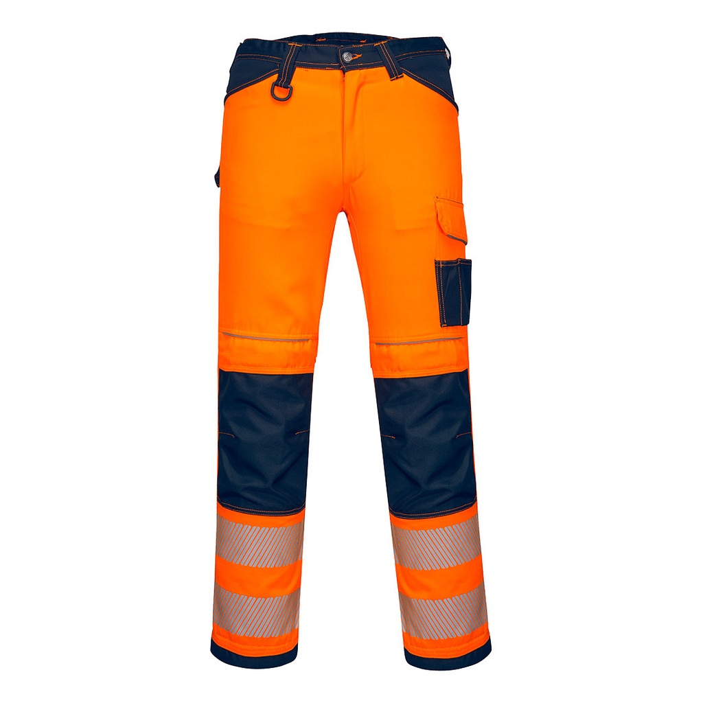 Pantaloni da lavoro alta visibilità PW3 classe 2 – Arancione/blu navy
