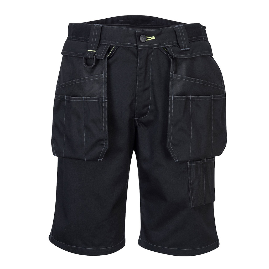 Pantaloncini da lavoro PW3 con tasche holster – Nero