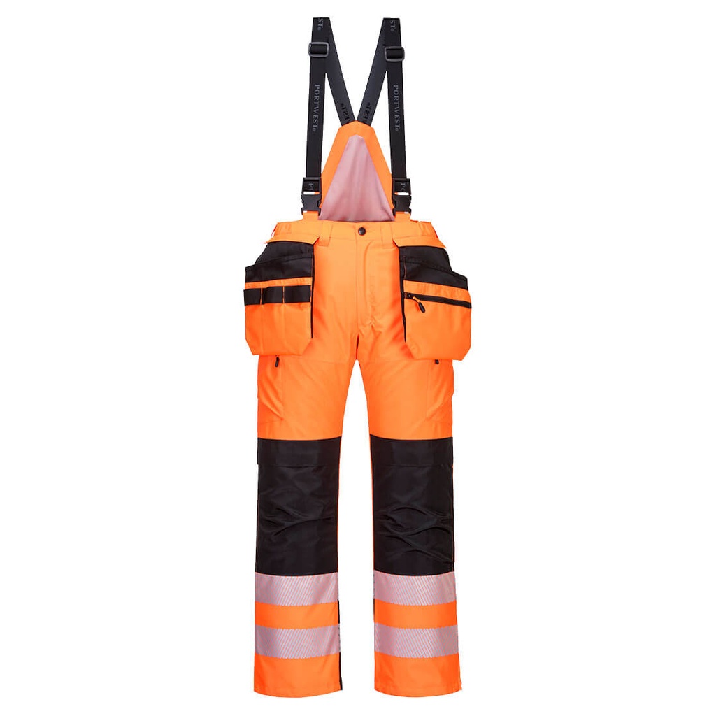 Pantaloni invernali alta visibilità PW3 classe 2 – Arancione/nero