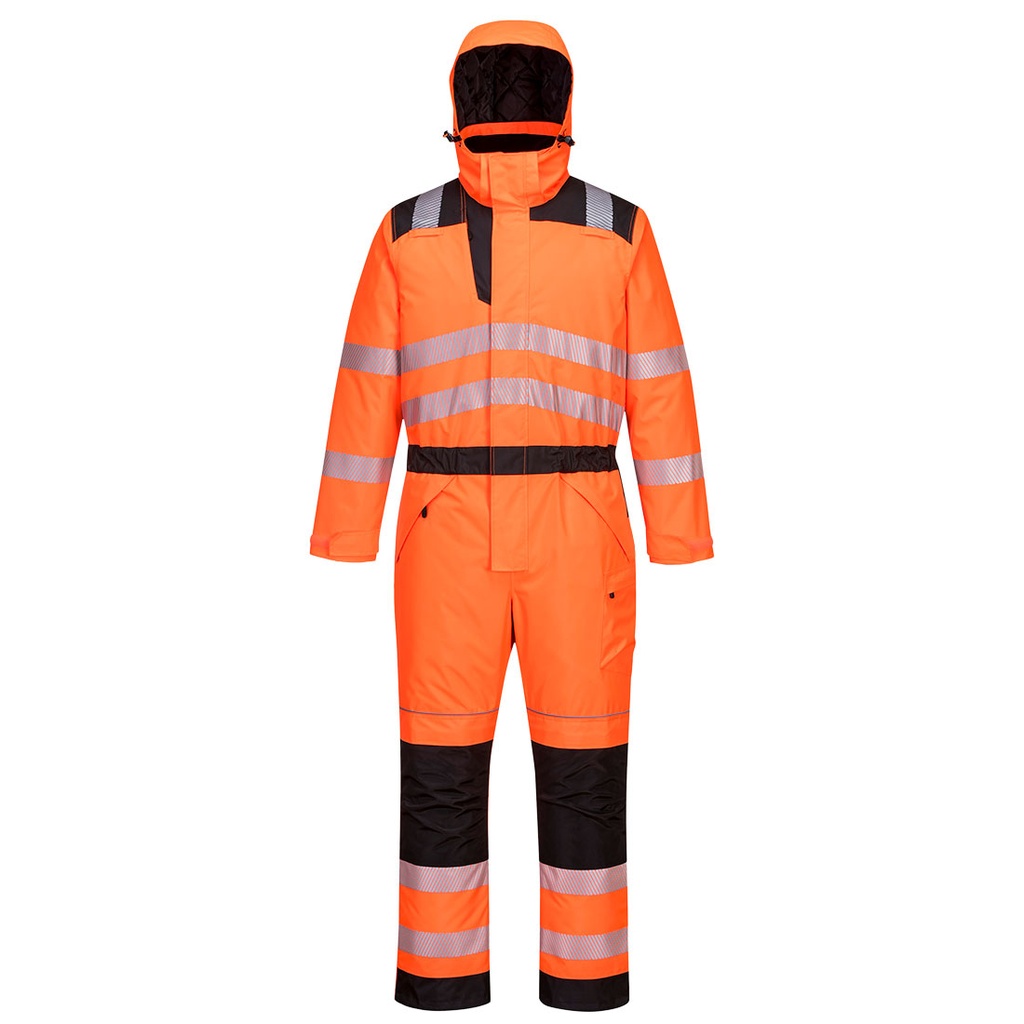 Tuta invernale alta visibilità PW3 classe 3 – Arancione/nero