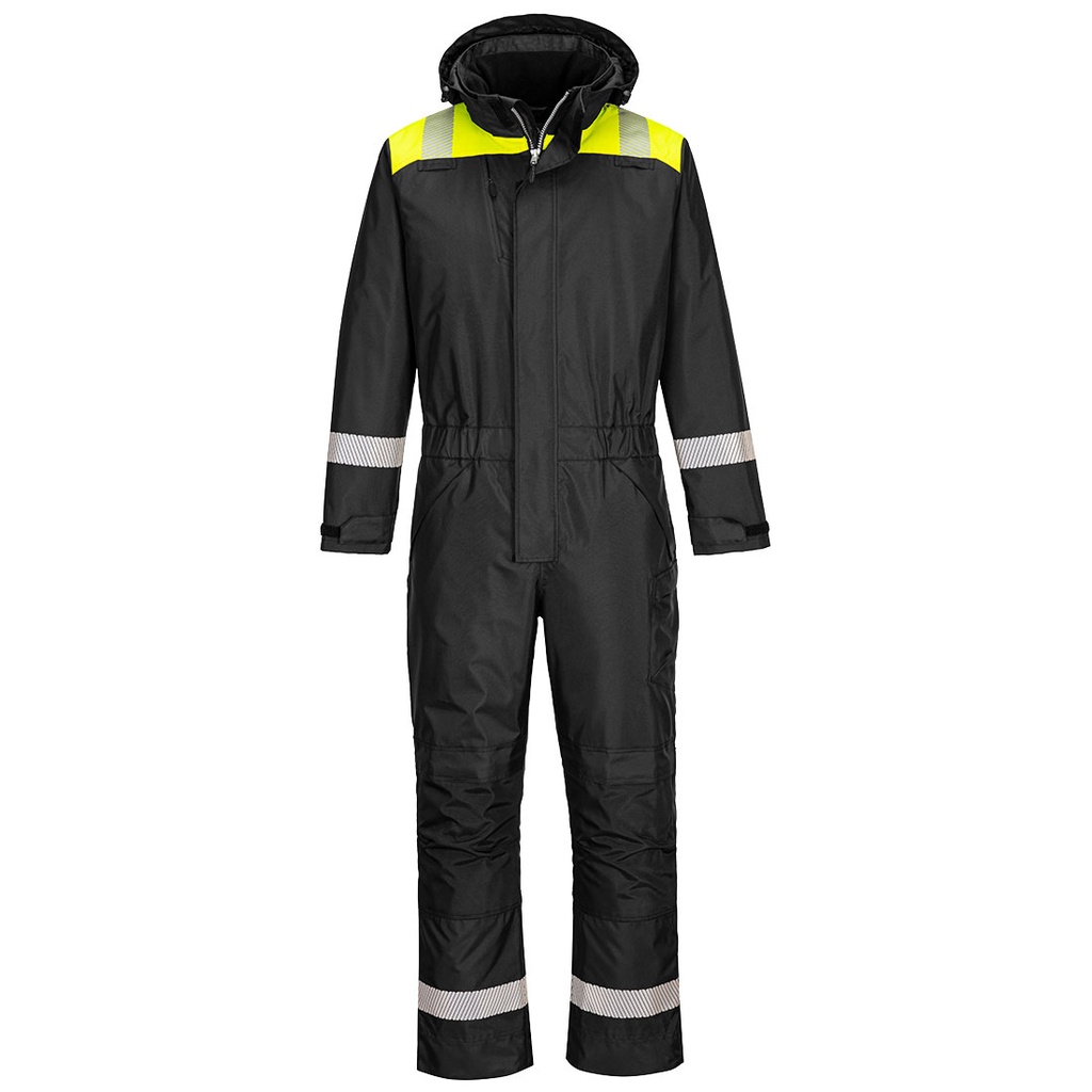 Tuta invernale impermeabile PW3 a visibilità migliorata – Nero/giallo
