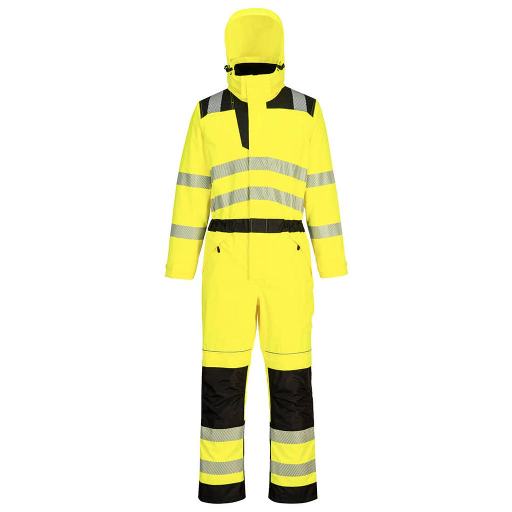 Tuta impermeabile alta visibilità PW3 classe 3 – Giallo/nero
