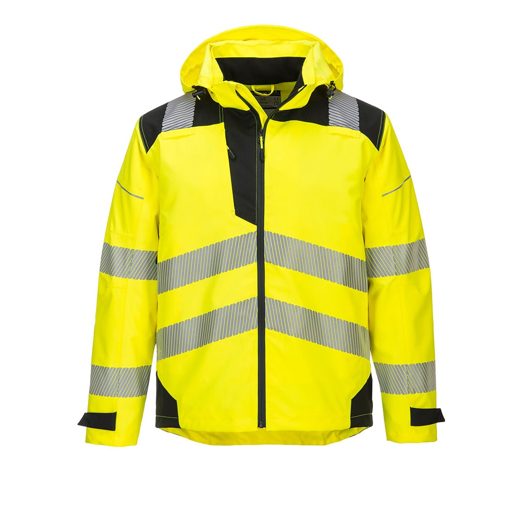 Giacca impermeabile alta visibilità PW3 Extreme classe 2/3 – Giallo/nero