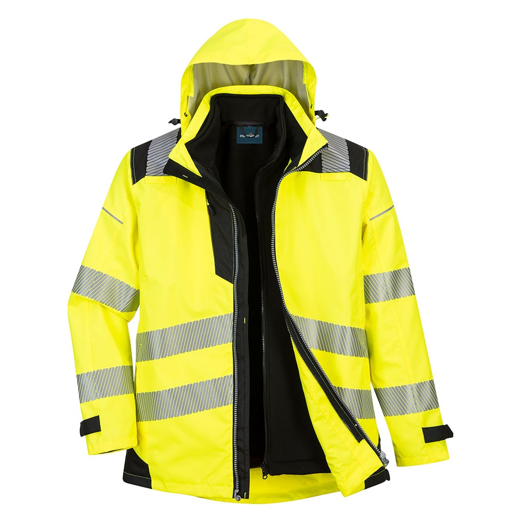 Giacca 3 in 1 alta visibilità PW3 classe 3 – Giallo/nero