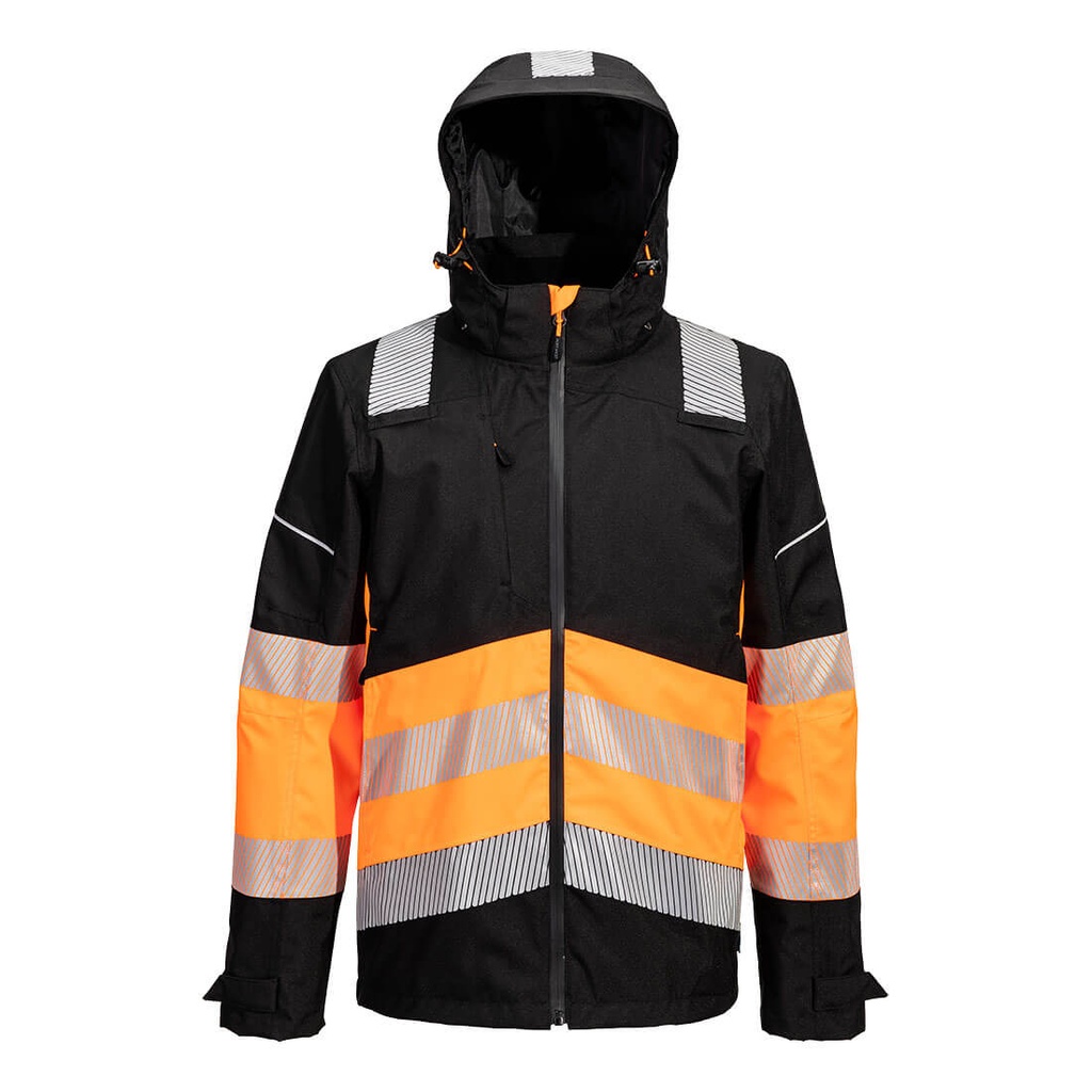 Giacca impermeabile alta visibilità PW3 Extreme classe 1 – Arancione/nero