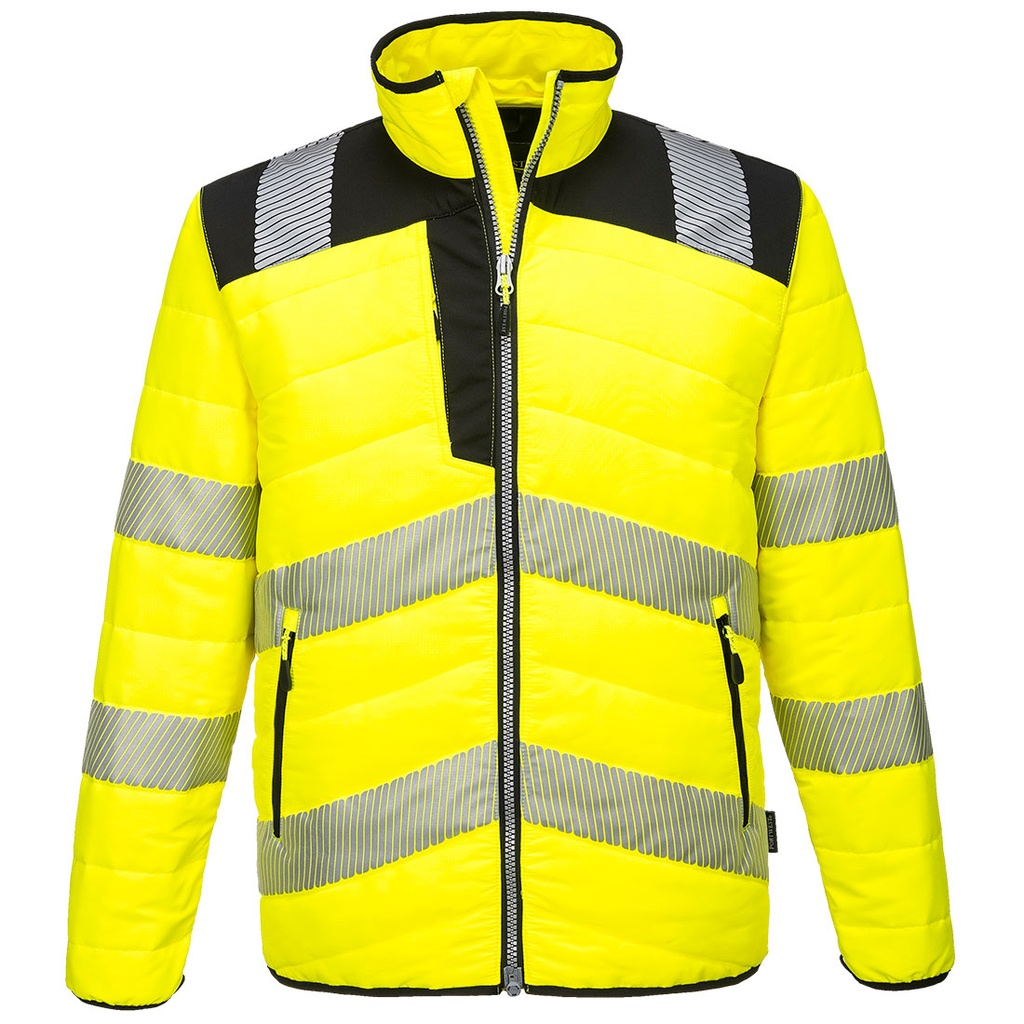 Giacca trapuntata alta visibilità PW3 classe 2/3 – Giallo/nero