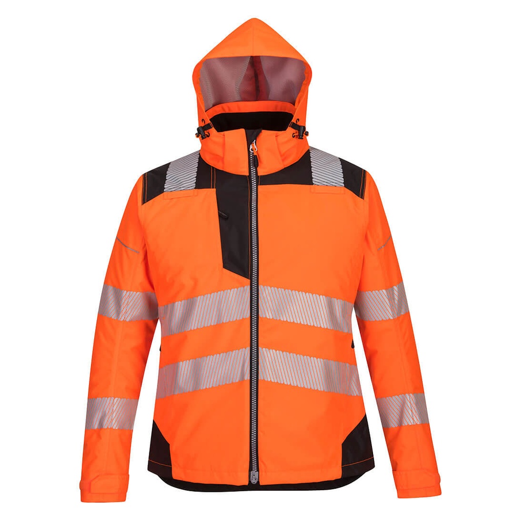 Giacca invernale da donna alta visibilità PW3 classe 2 – Arancione/nero