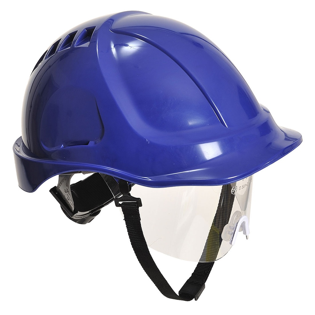 Elmetto di protezione Endurance Plus con visiera – Blu royal