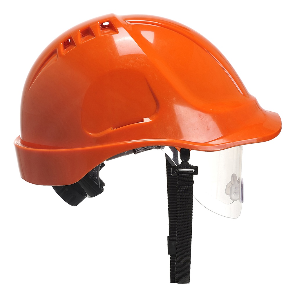 Elmetto di protezione Endurance con visiera – Arancione