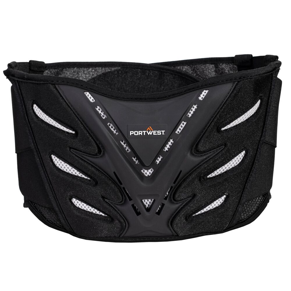 Cintura di sostegno lombare stabilizzante imbottita – Nero