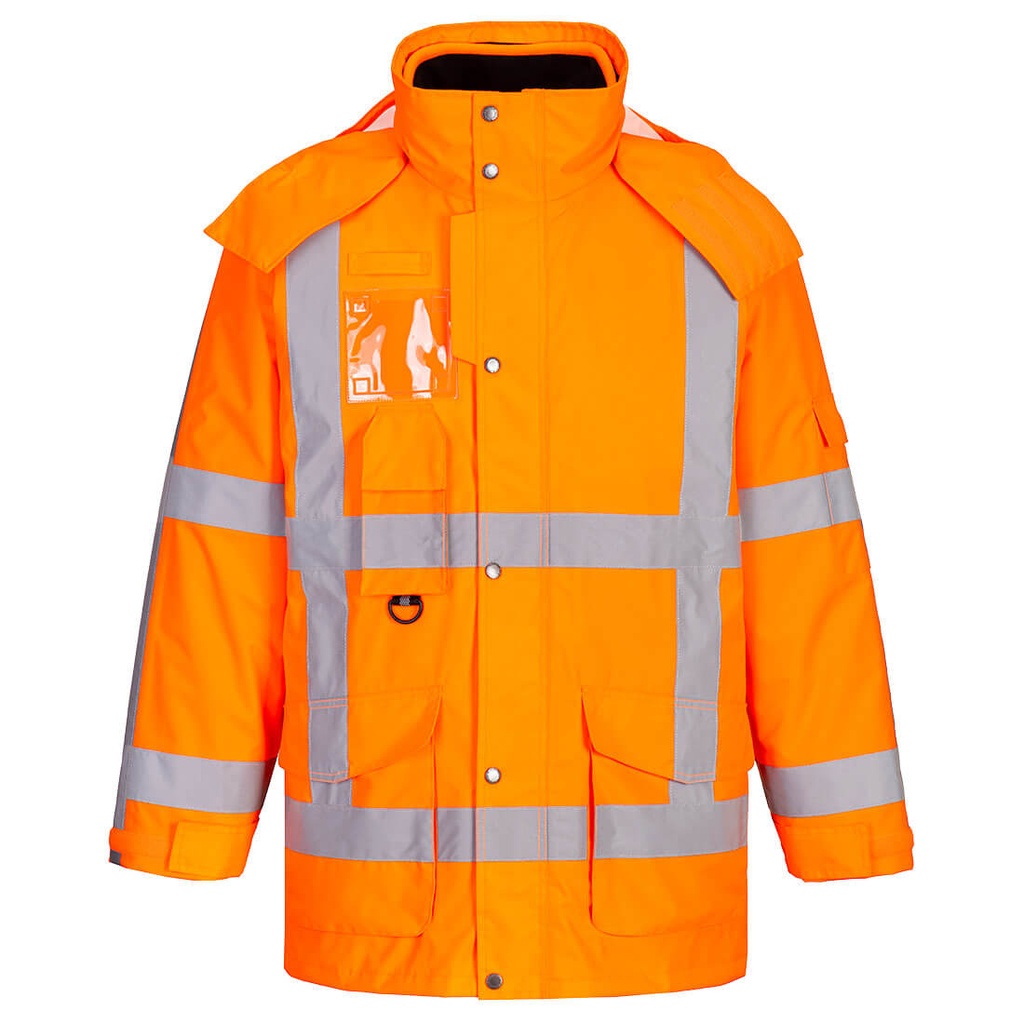 Giacca Traffic 3 in 1 impermeabile alta visibilità RWS classe 3 – Arancione
