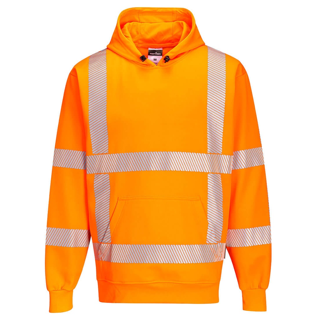 Felpa con cappuccio alta visibilità RWS classe 3 – Arancione
