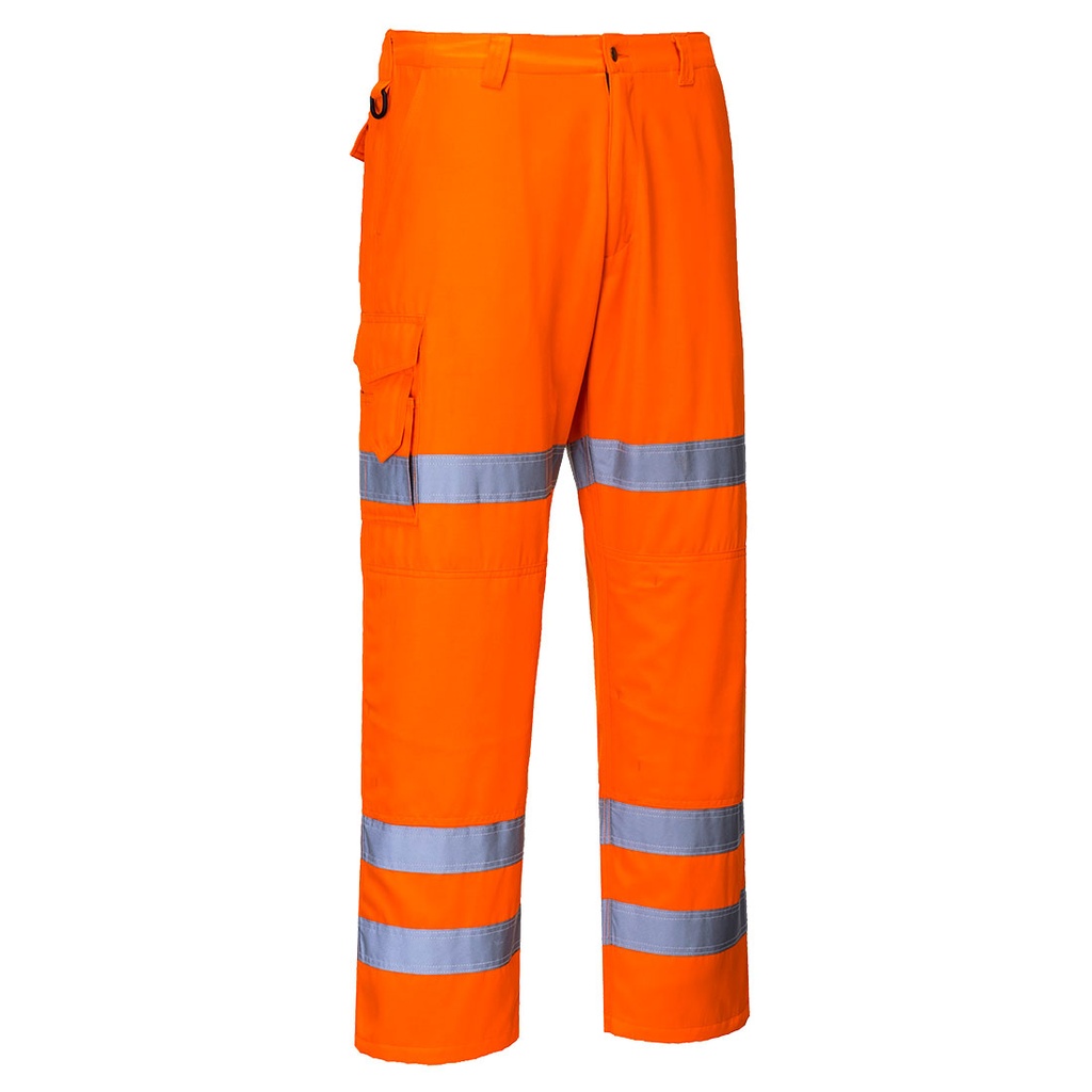 Pantaloni da lavoro alta visibilità a tre bande classe 2 – Arancione