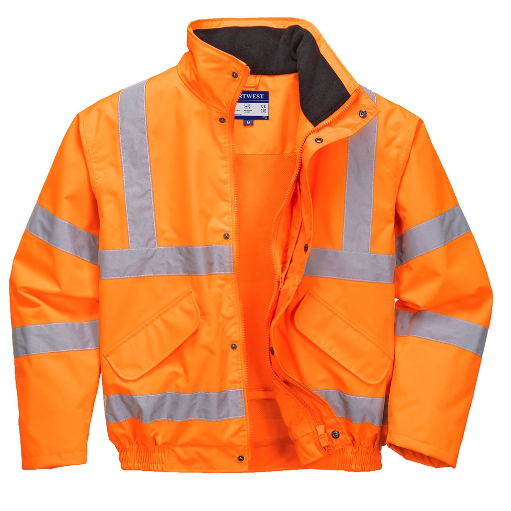 Bomber Hi-Vis traspirante fodera Mesh – Arancione