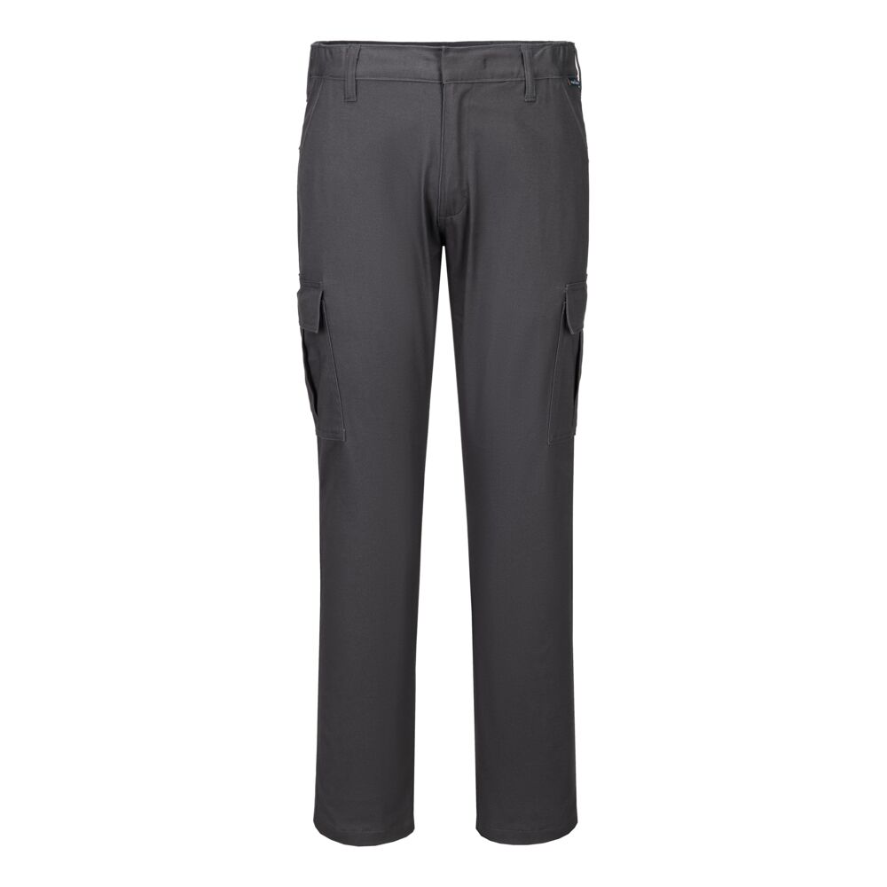 Pantaloni Combat elasticizzati slim fit – Grigio metallo
