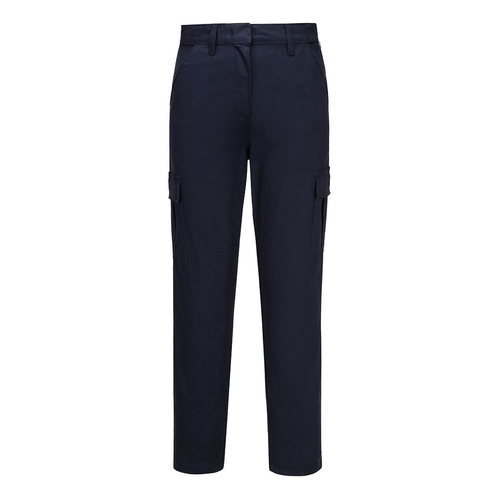 Pantaloni cargo elasticizzati da donna – Blu navy