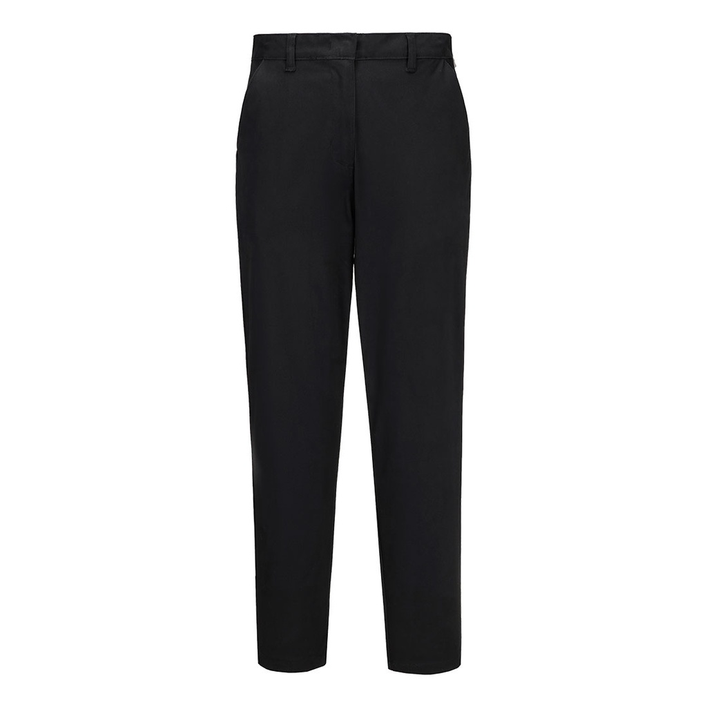 Pantaloni chino elasticizzati slim da donna – Nero