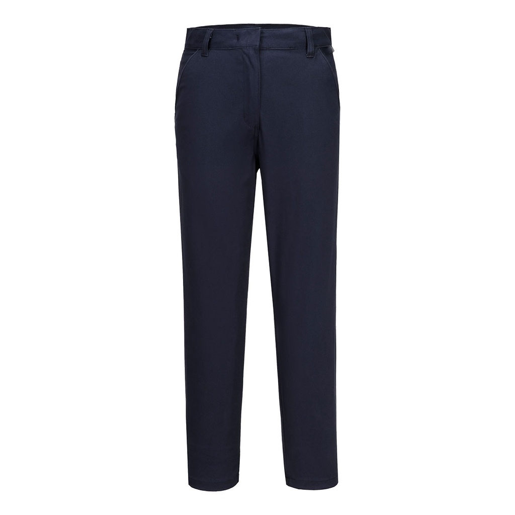 Pantaloni chino elasticizzati slim da donna – Blu navy