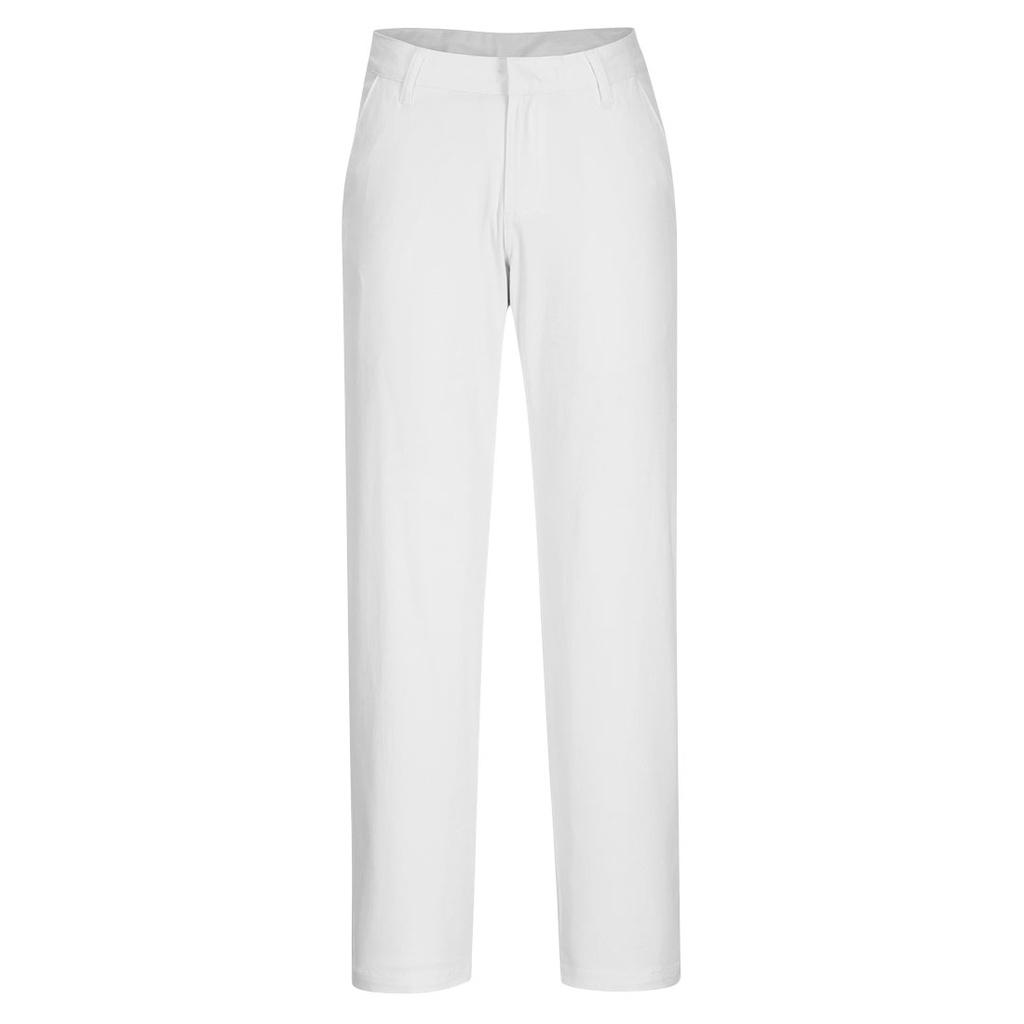 Pantaloni chino elasticizzati slim da donna – Bianco