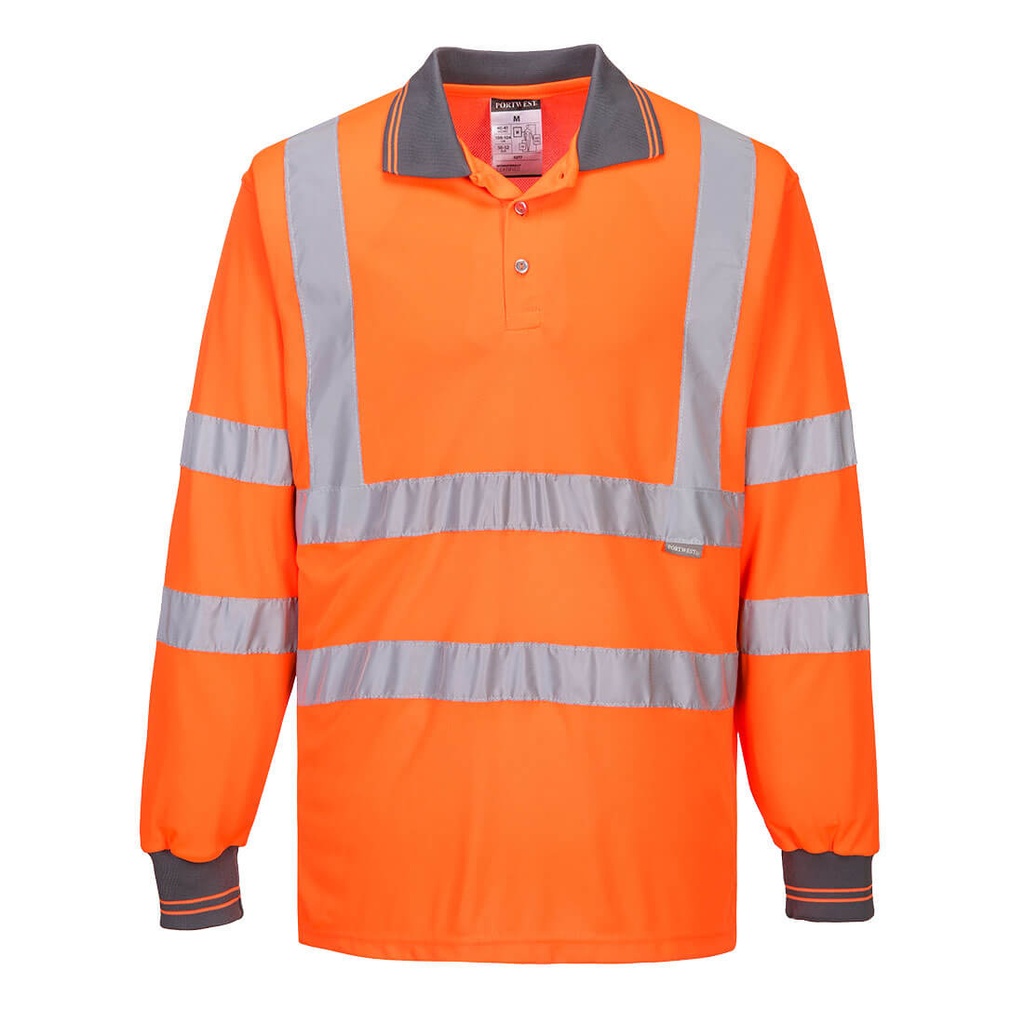 Polo maniche lunghe Hi-Vis – Arancione