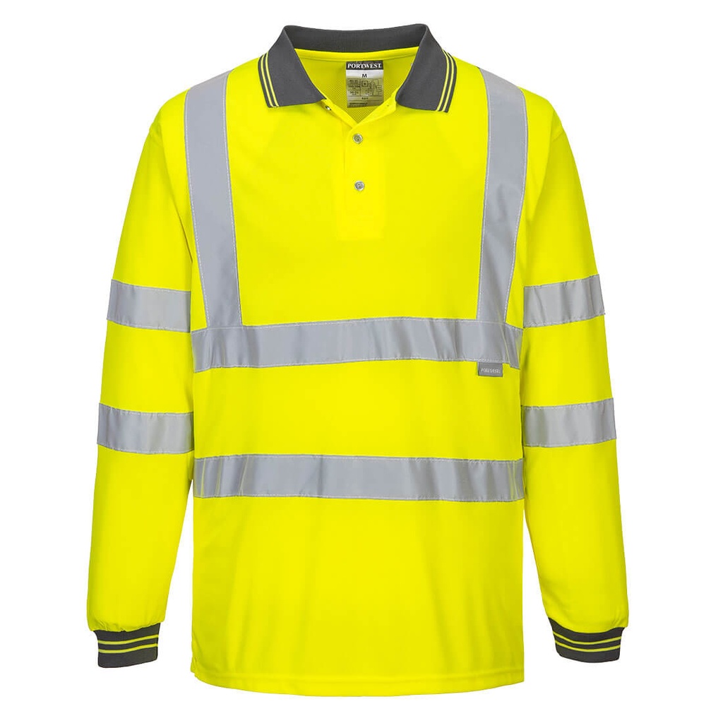 Polo maniche lunghe Hi-Vis – Giallo