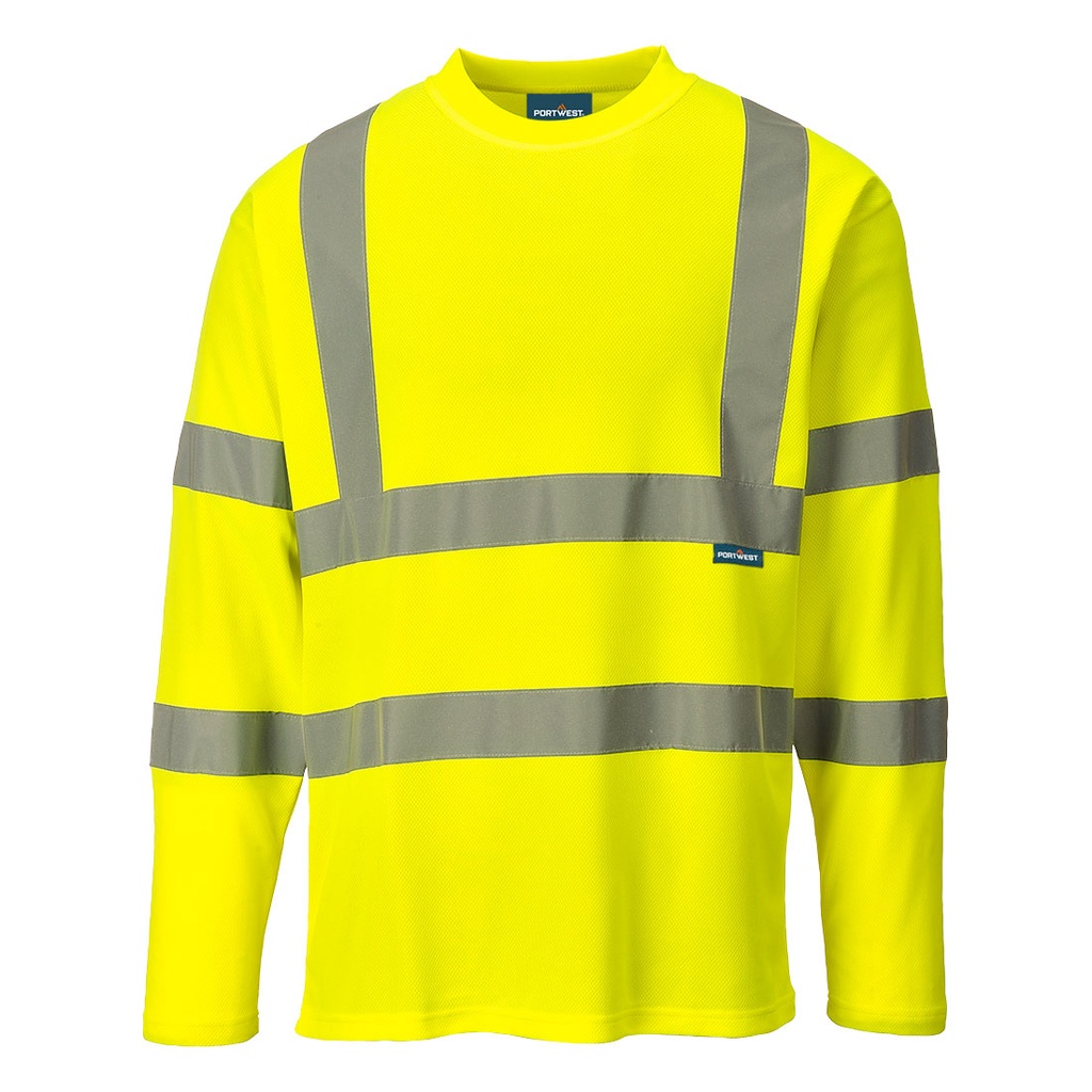 T-shirt manica lunga alta visibilità Cotton Comfort classe 3 – Giallo