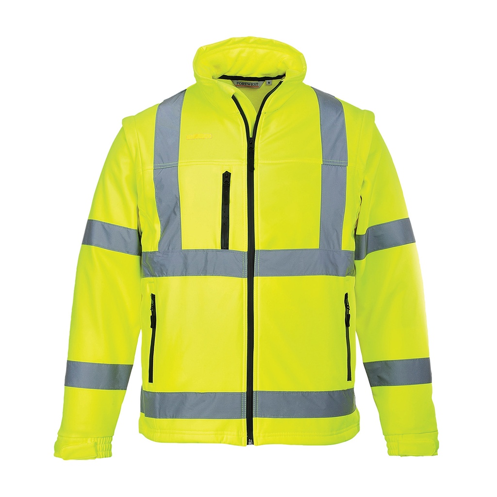 Giacca softshell 2 in 1 alta visibilità (3L) classe 2/3 – Giallo