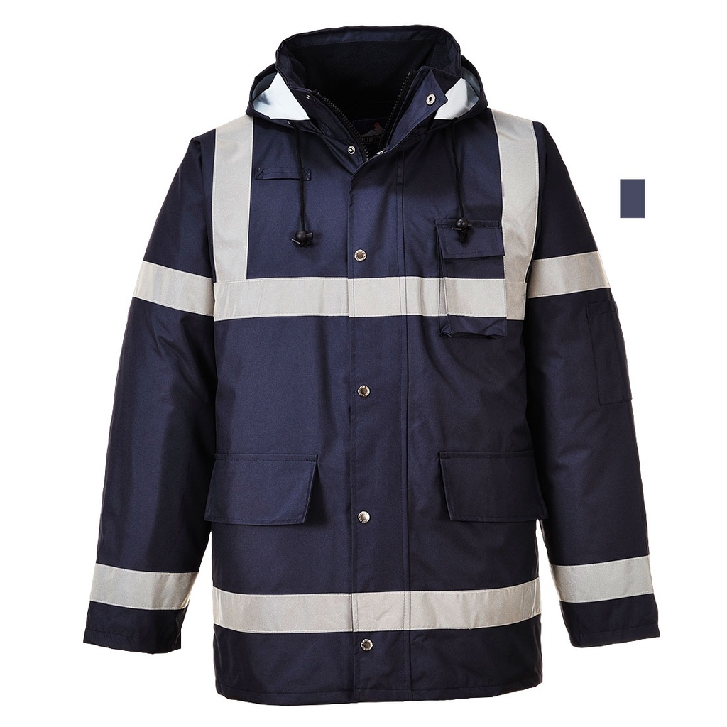 Giacca invernale impermeabile visibilità migliorata Iona Lite Traffic – Blu navy chiaro
