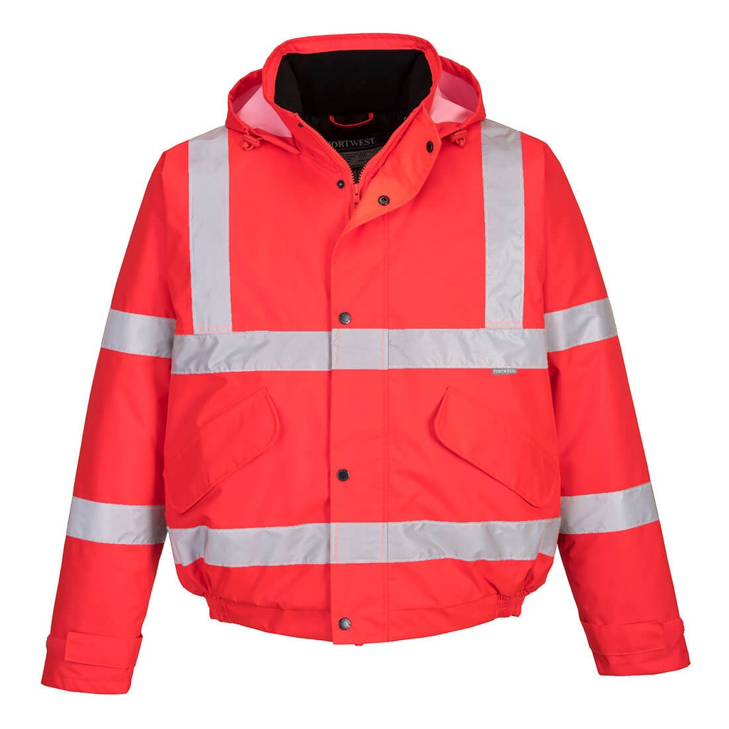 Giubbotto bomber invernale alta visibilità classe 3 – Rosso