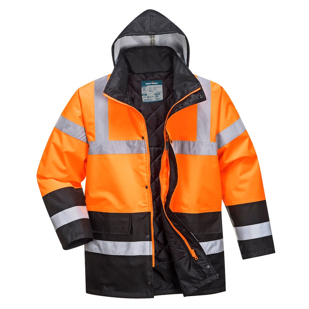 Giacca invernale Traffic alta visibilità bicolore RIS 3279 classe 3 – Arancione/nero
