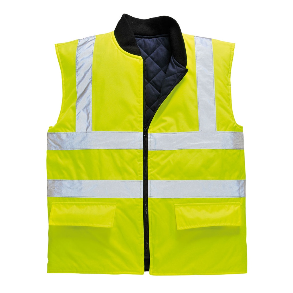 Gilet imbottito reversibile alta visibilità classe 2 – Giallo