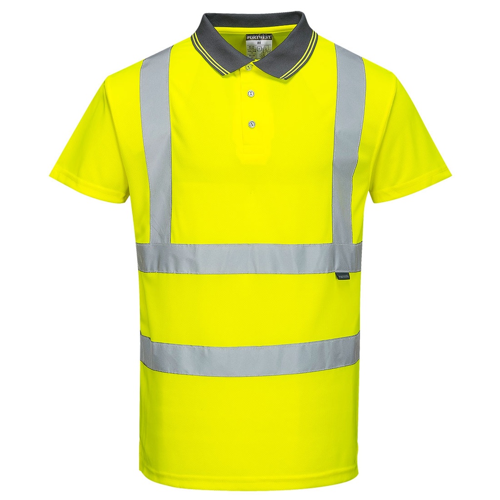 Polo manica corta alta visibilità classe 2 – Giallo