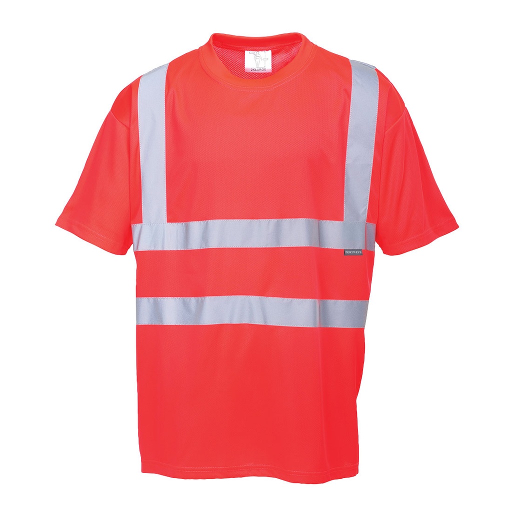 T-shirt manica corta alta visibilità classe 2 – Rosso