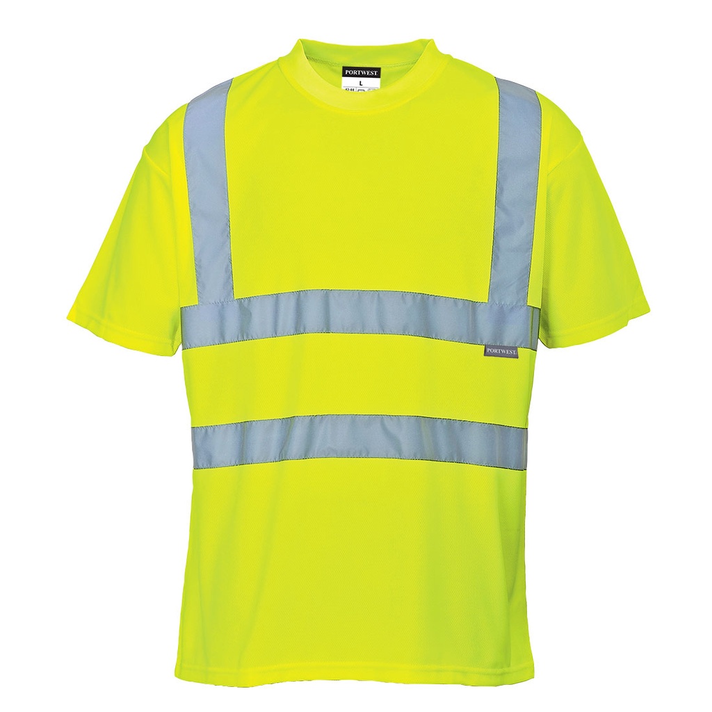 T-shirt manica corta alta visibilità classe 2 – Giallo