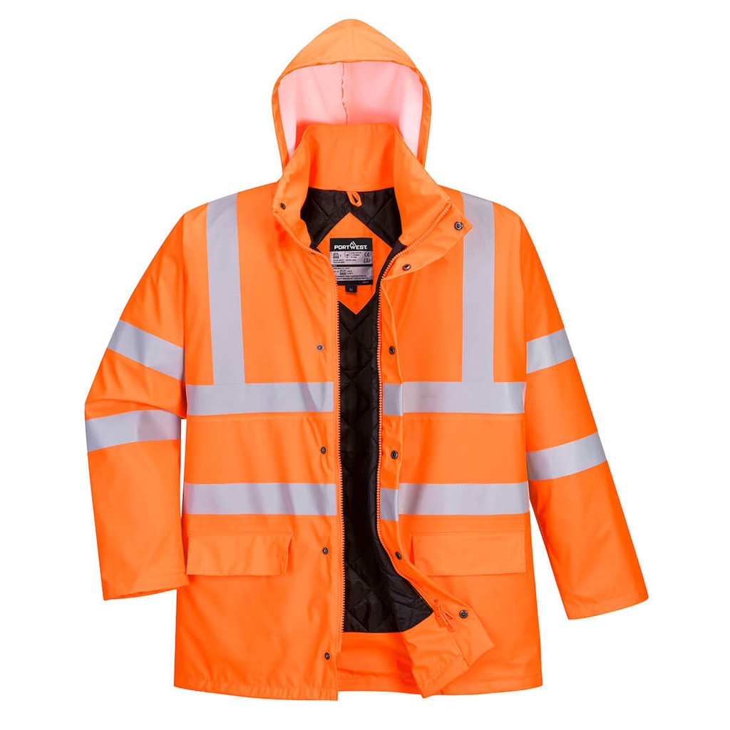 Giacca impermeabile foderata alta visibilità Sealtex Ultra classe 3 – Arancione