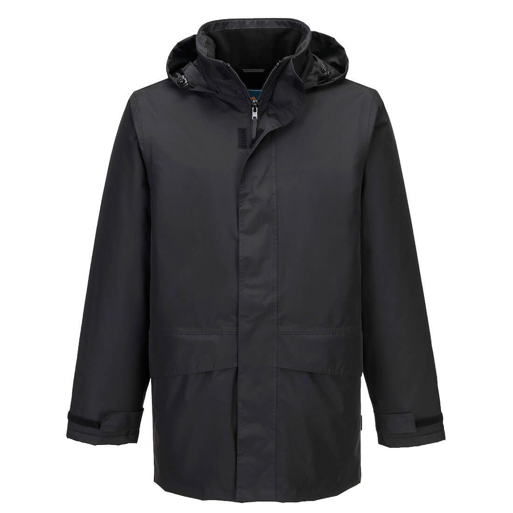 Giacca invernale impermeabile Oban foderata in pile – Nero