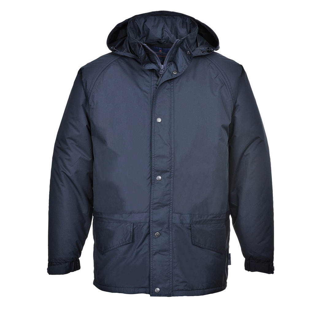 Giacca impermeabile traspirante Arbroath foderata in pile – Blu navy chiaro