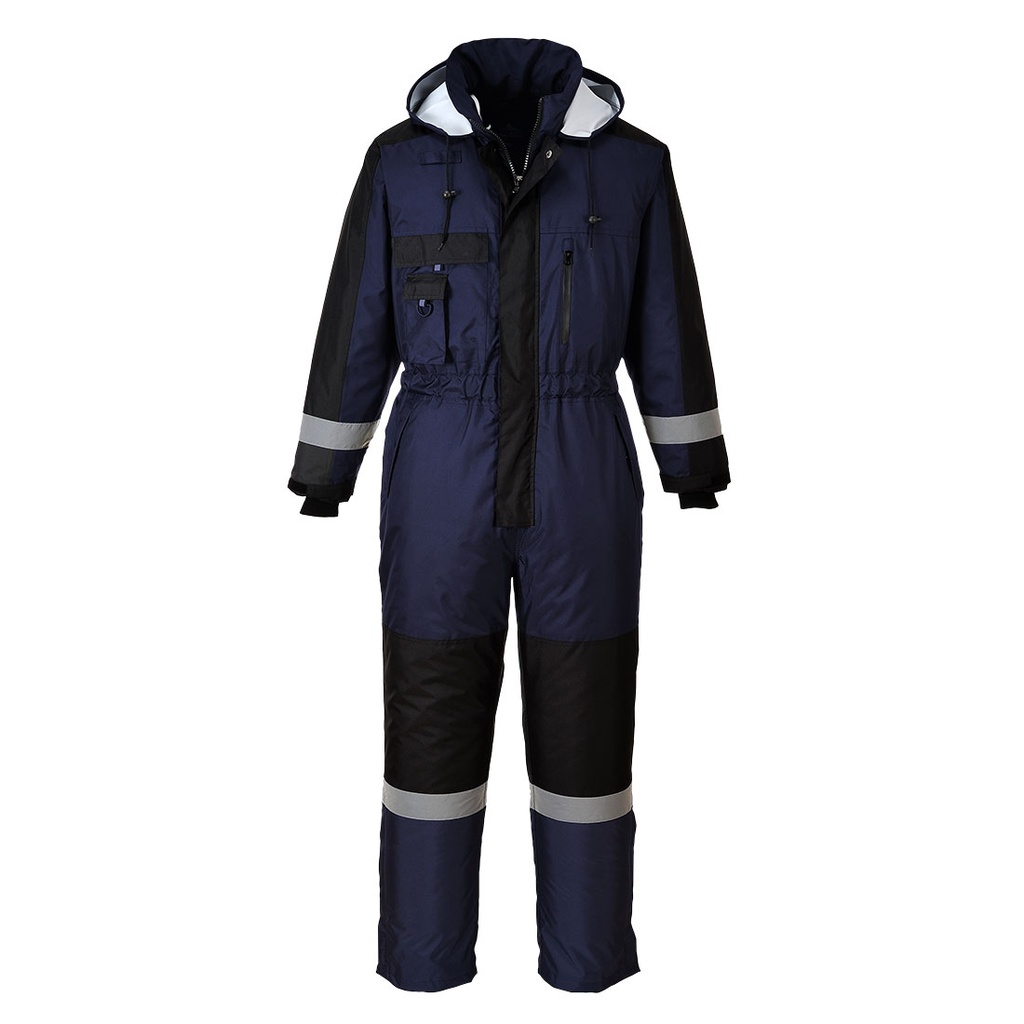 Tuta invernale imbottita impermeabile visibilità migliorata – Blu navy chiaro