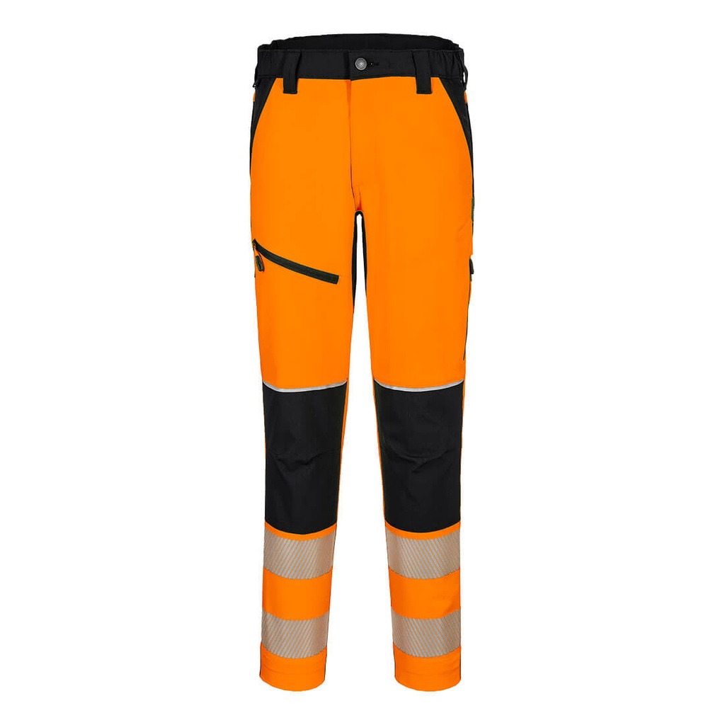 Pantaloni elasticizzati alta visibilità PW3 classe 2 – Arancione/nero