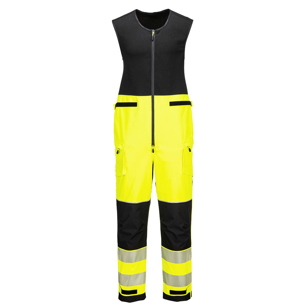 Salopette impermeabile alta visibilità PW3 (3L) classe 2 – Giallo/nero
