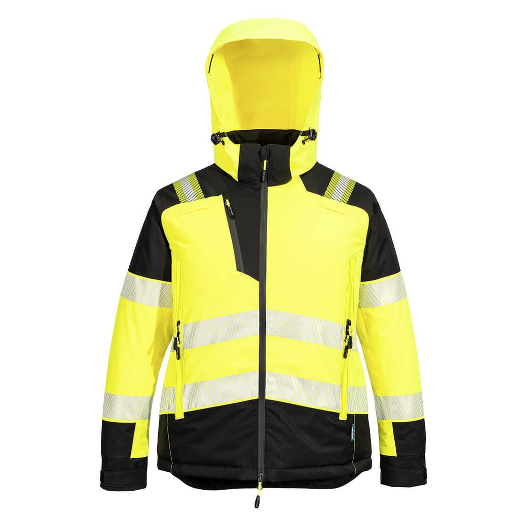Giacca invernale da donna elasticizzata alta visibilità PW3 classe 1/2 – Giallo/nero