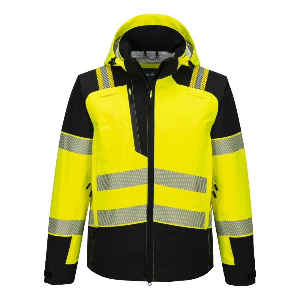 Giacca impermeabile alta visibilità PW3 (3L) classe 2 – Giallo/nero